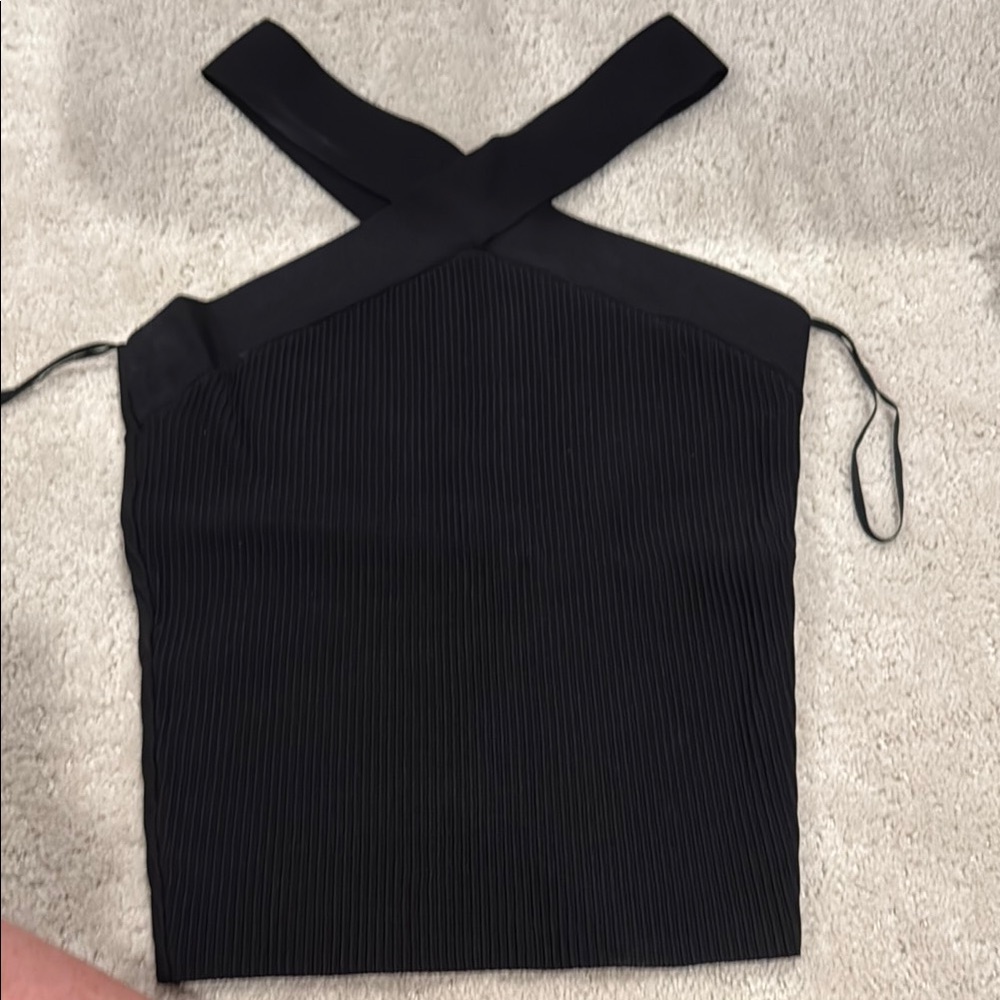 Aritzia Black Cross-Strap Tank Top